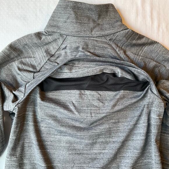 Reebok Women’s Long Sleeve Turtleneck Half Zip Sweatshirt size S, Gray,Thumbhole - Picture 8 of 9